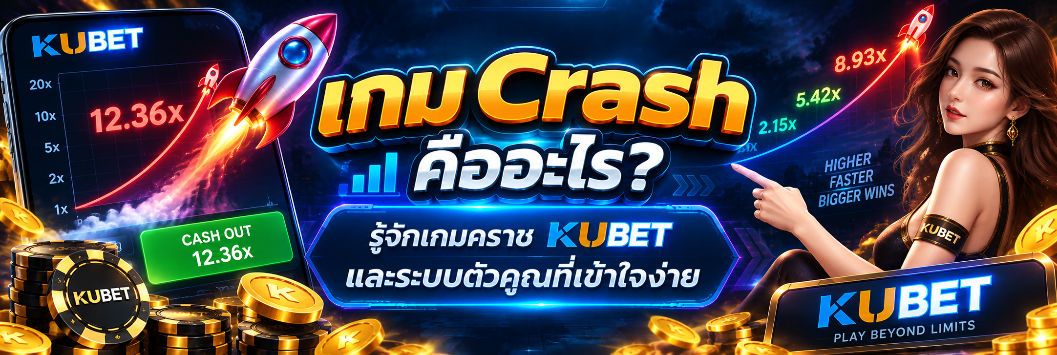 เกม Crash คืออะไร รู้จักเกมคราช KUBET และระบบตัวคูณที่เข้าใจง่าย
